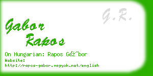 gabor rapos business card